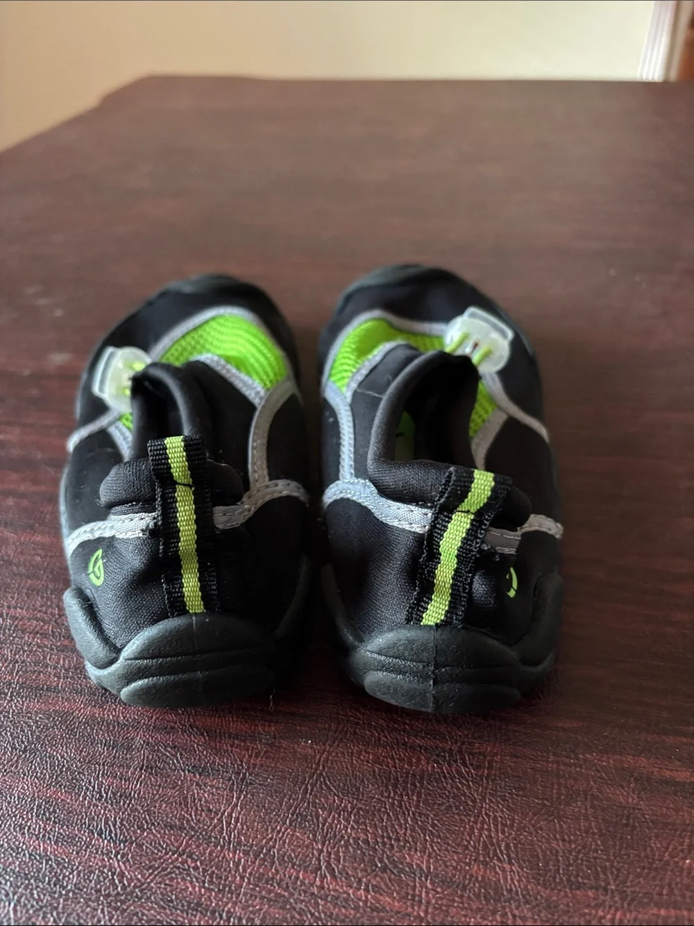 Kids Black and Lime Water Shoes